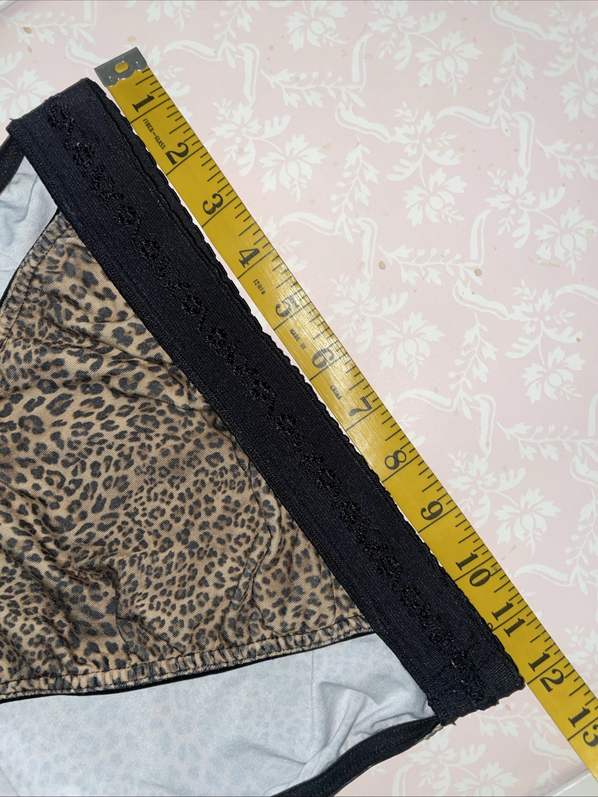 VTG Rio Wide Waistband PANTIES HI cut Leg Panty Leopard No tag Second Skin