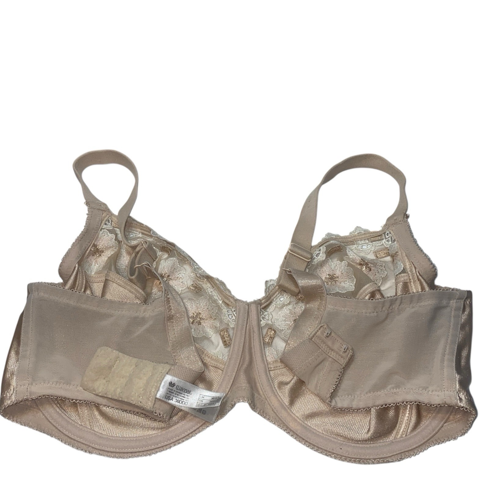 WACOAL 85532 Beige / Nude PRETTY & POLISHED Semi-Sheer UNDERWIRE BRA ~ 36DDD