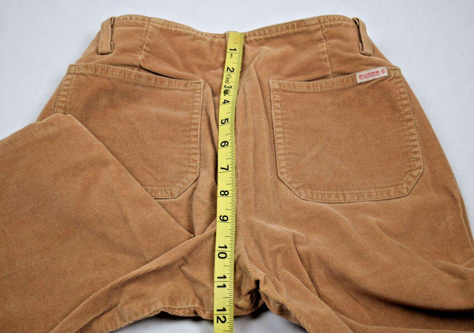 Vintage Guess Pants Corduroy Flare Leg Size S/M 90s Golden Beige Soft