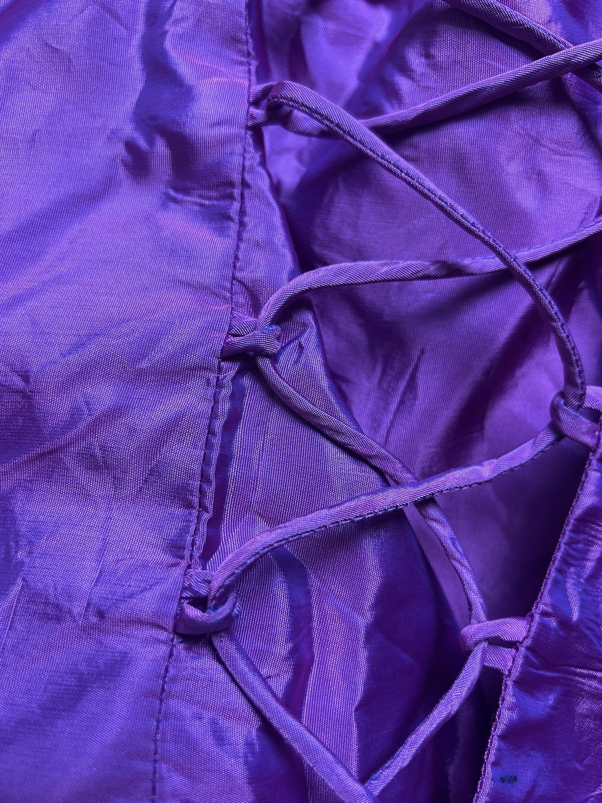 Vintage Dave & Johnny Corset Top Purple Iridescent Evening Embroidered Sequin 14