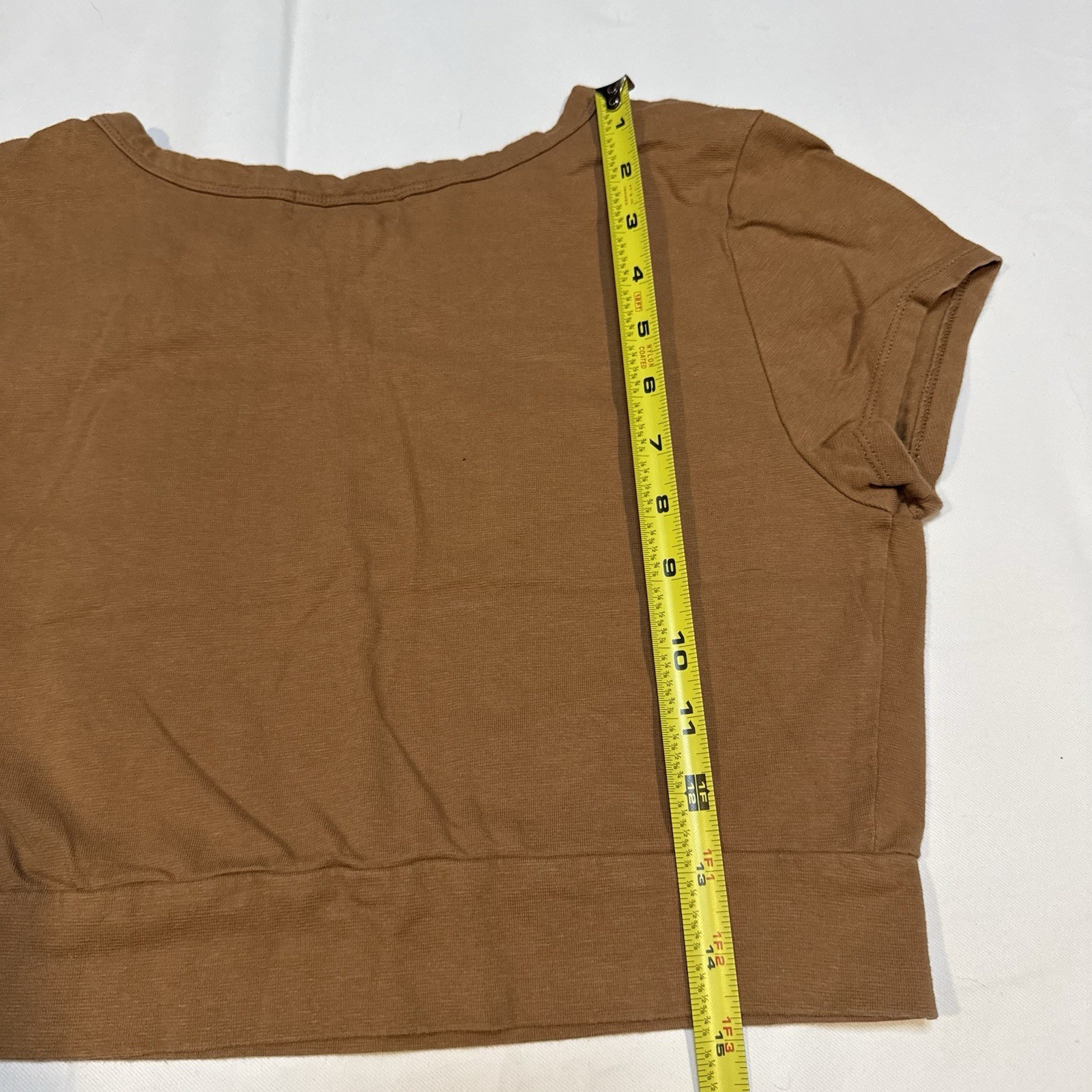 Vintage Y2K Baby Phat Cat Logo Large Rhinestone Brown Gold Sexy Crop Top RARE