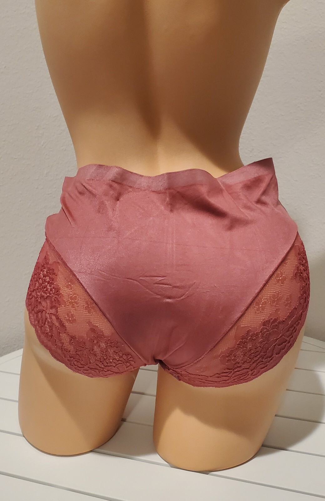 Hipster Panty LACE Back Silky Semi Sheer 9/2XL Pristine PINK Itayax