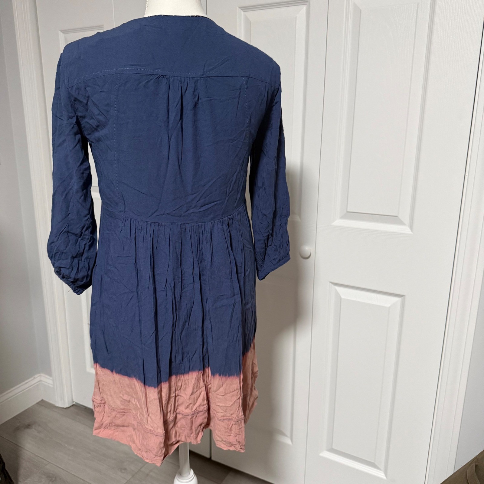 Anthropologie Holding Horses Mini Dress tie dye ombré tassel 2P fit and flare SM