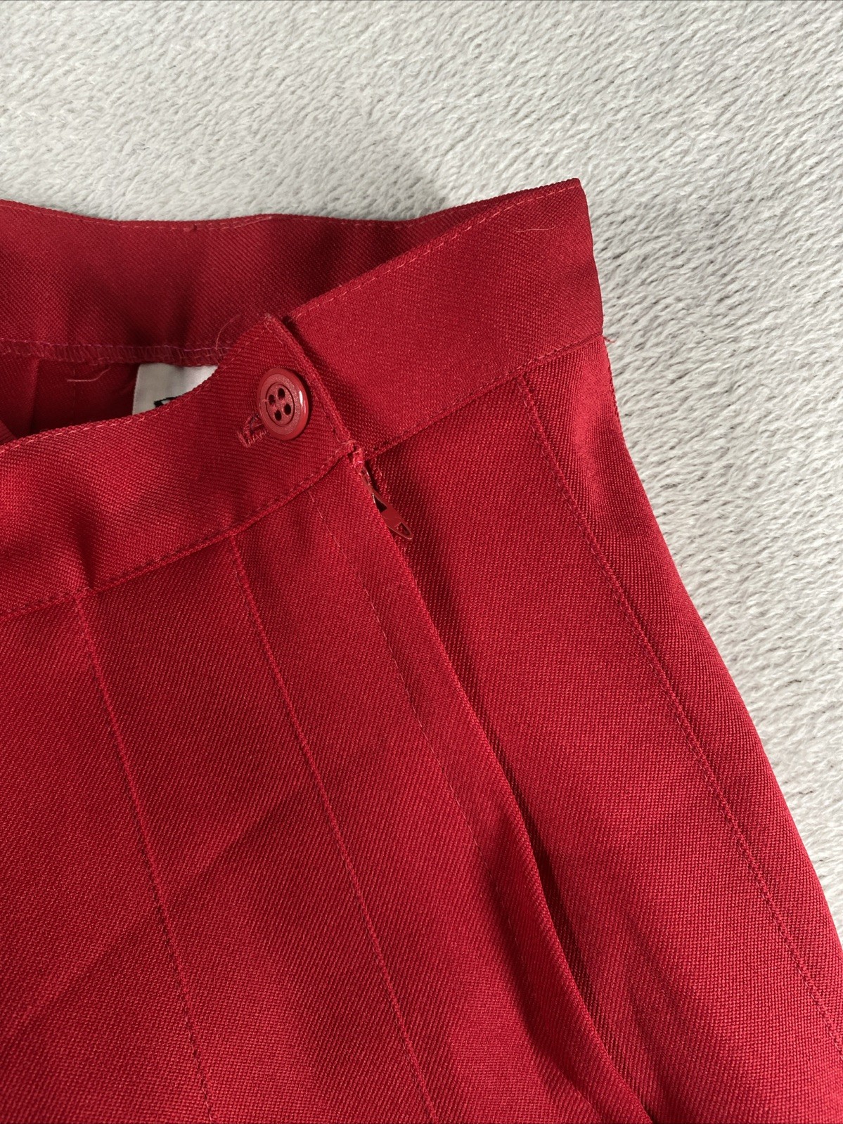 Vintage Take 1 Pleated A-Line Midi Skirt Women’s 12 Red School Office