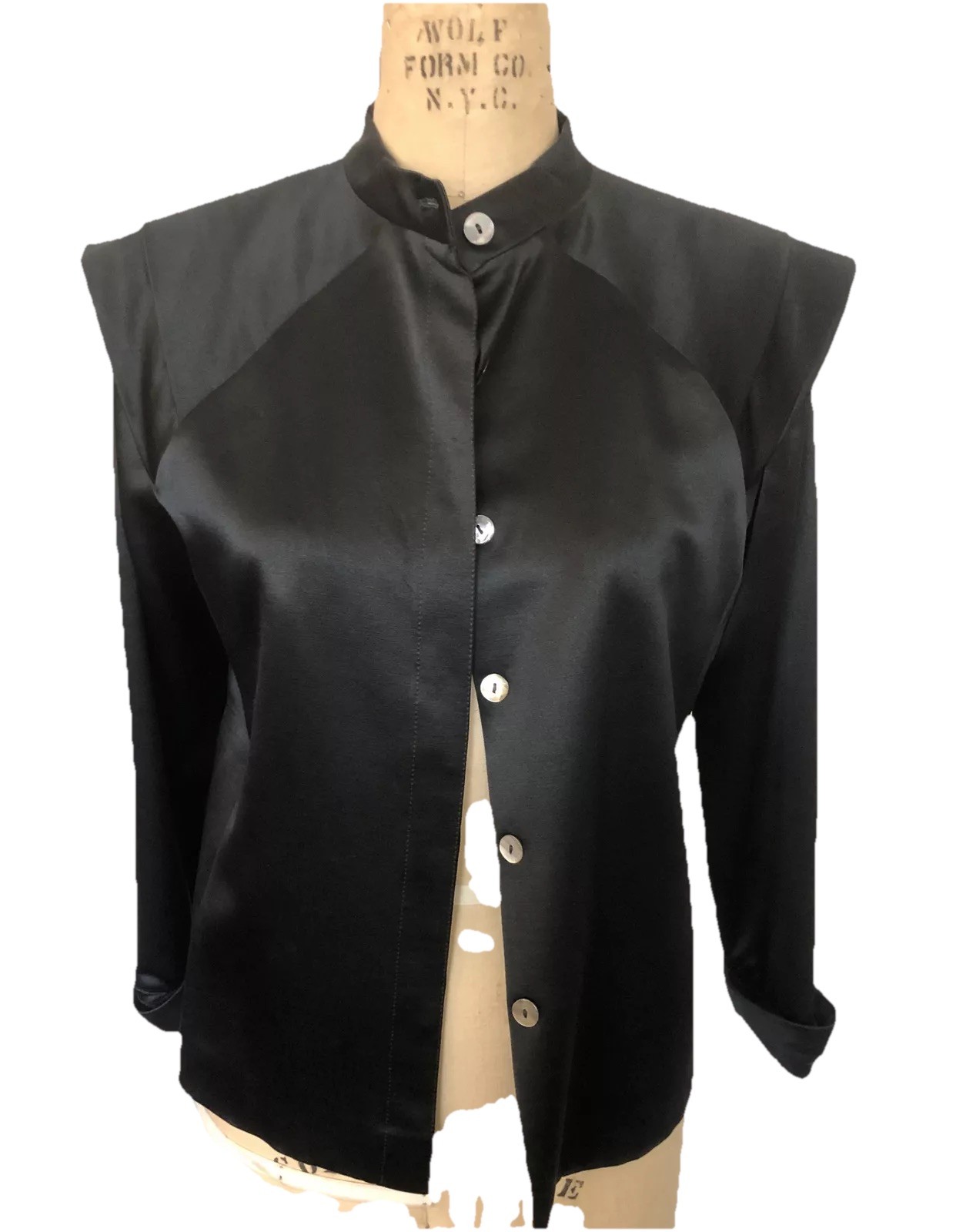 NINA RICCI 1990’S VINTAGE BLACK JACKET 90s SHOULDER DETAIL