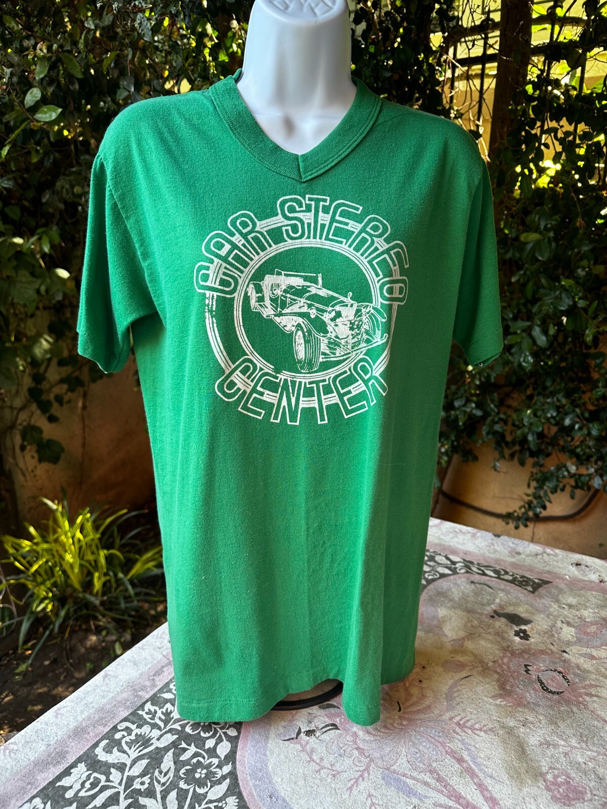 Original Vintage CAR STEREO T-Shirt MEDIUM SPORTSWEAR 1970s