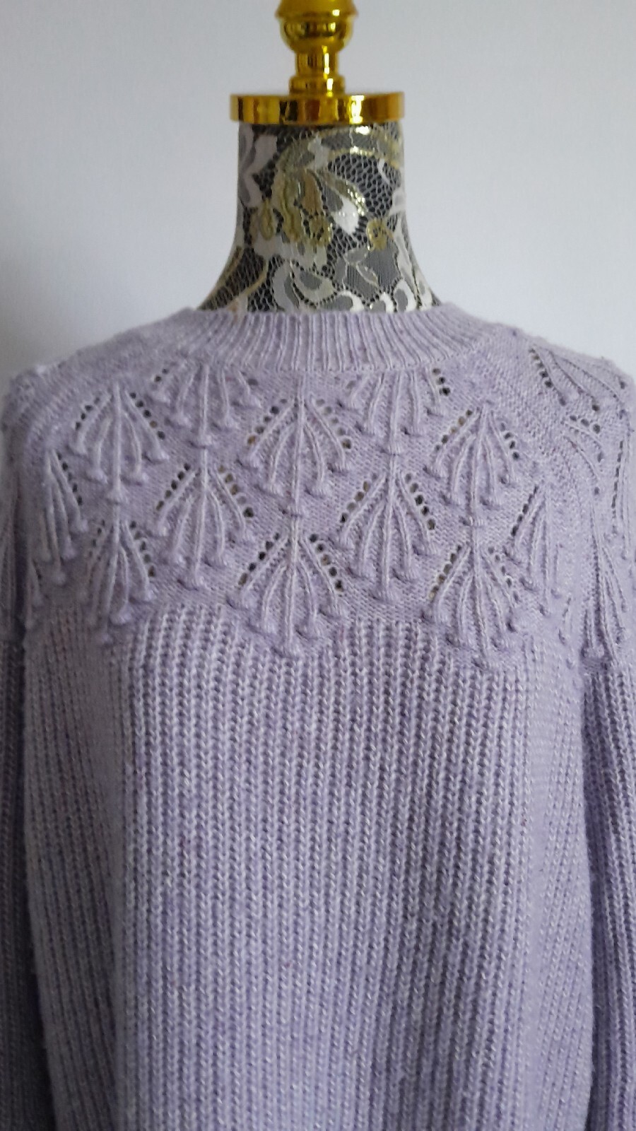 Sussan Pullover Pale Lilac Wool Blend Jumper Size S VGC