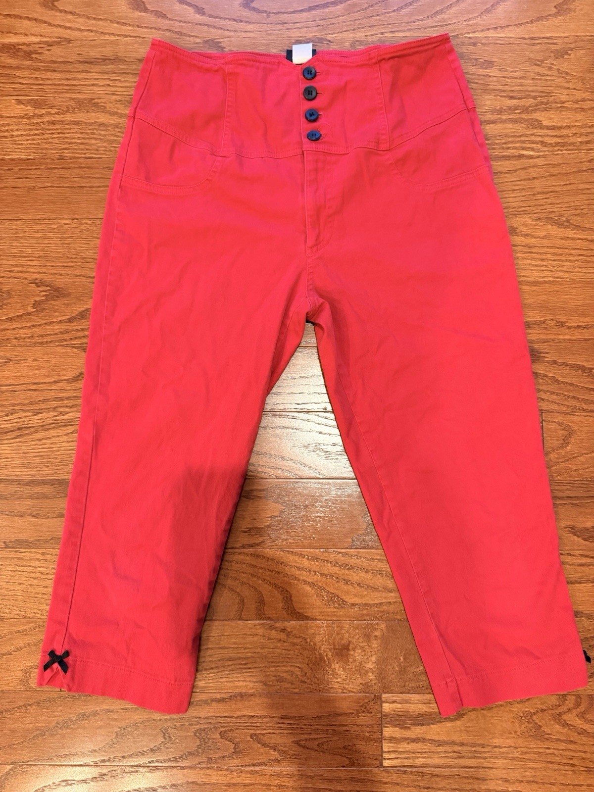 Women’s Early 2010’s Rock Steady Size XL Red High Waist Peddle Pusher Pants
