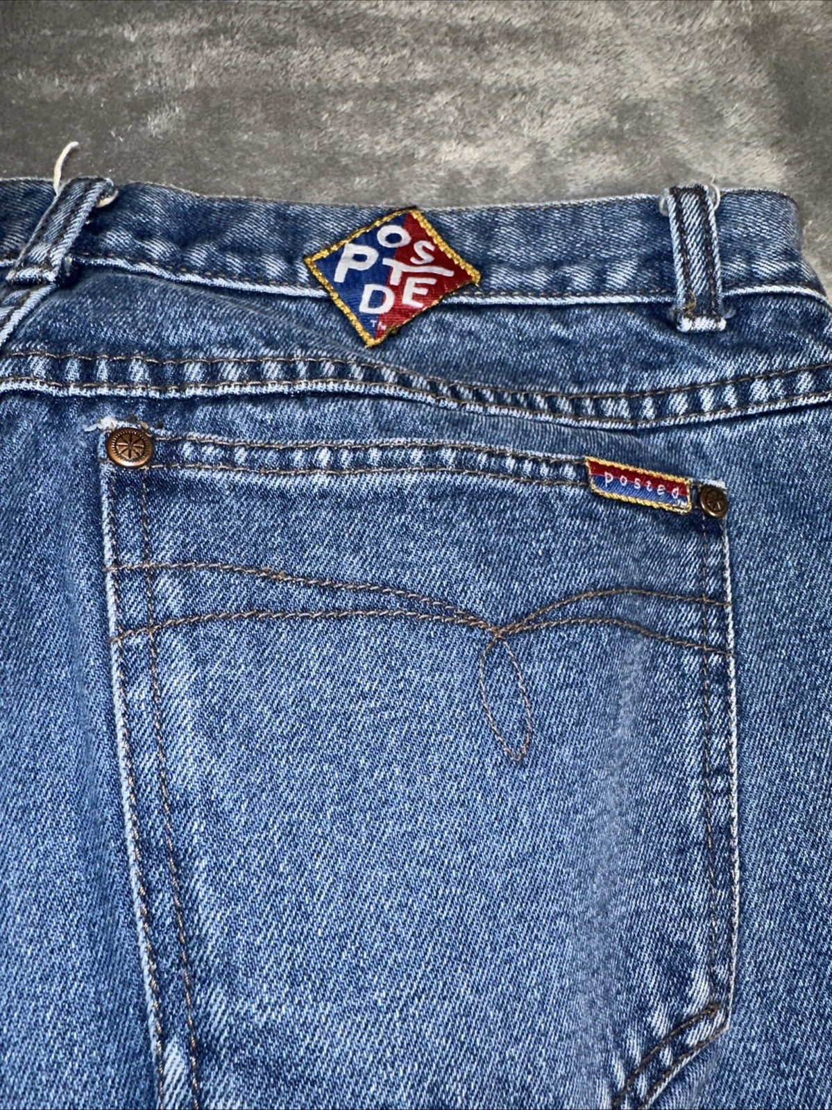 Posted Vintage Slim Straight Leg High Rise Jeans Sz 15/16 W34 I36