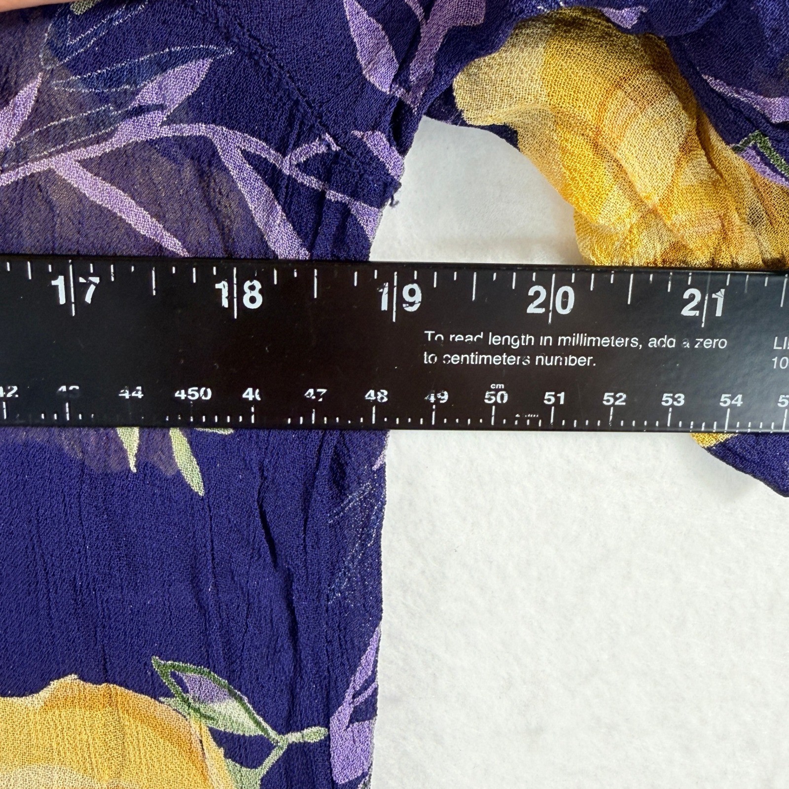 Lolette Maxi Dress Womens Large Purple Yellow Rose Floral Sheer Vtg Cottagecore