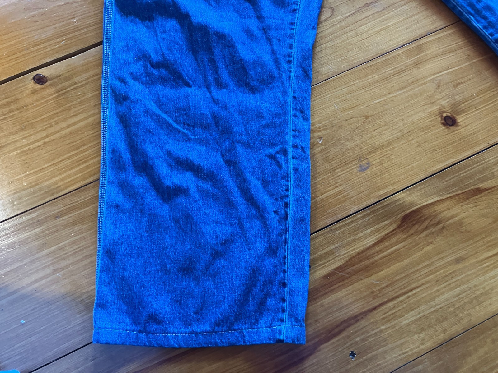 VINTAGE~OLD NAVY ~Carpenter Blue Cotton Denim Bib Overalls~Wide Leg~FARM CORE~XL