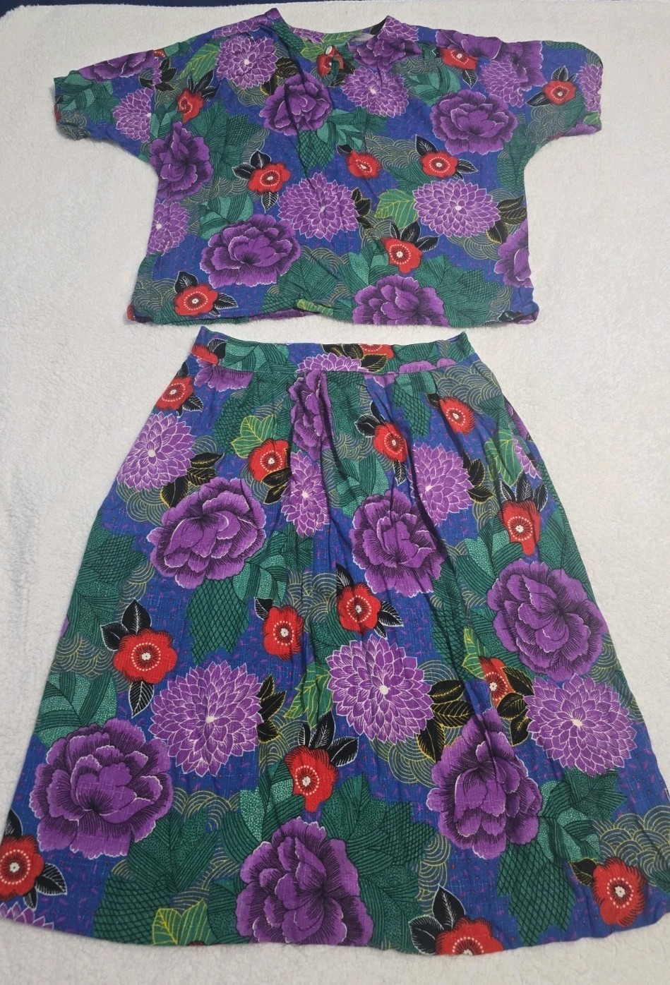Vtg Maggie II 80’s 90’s Floral Design Padded Shoulders