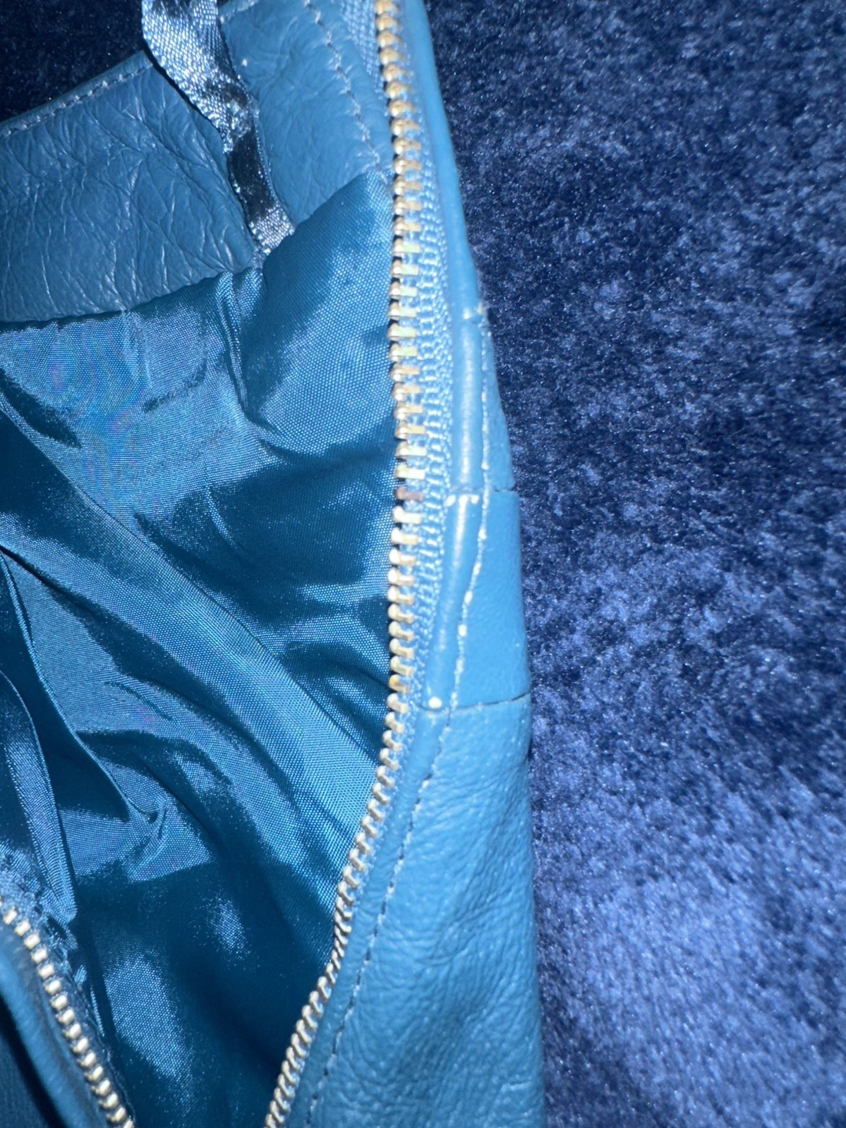 Lot 2 80s/90s Vintage Leather Teal/Silver Pencil Skirts 6,Liilie Rubin/Carabella