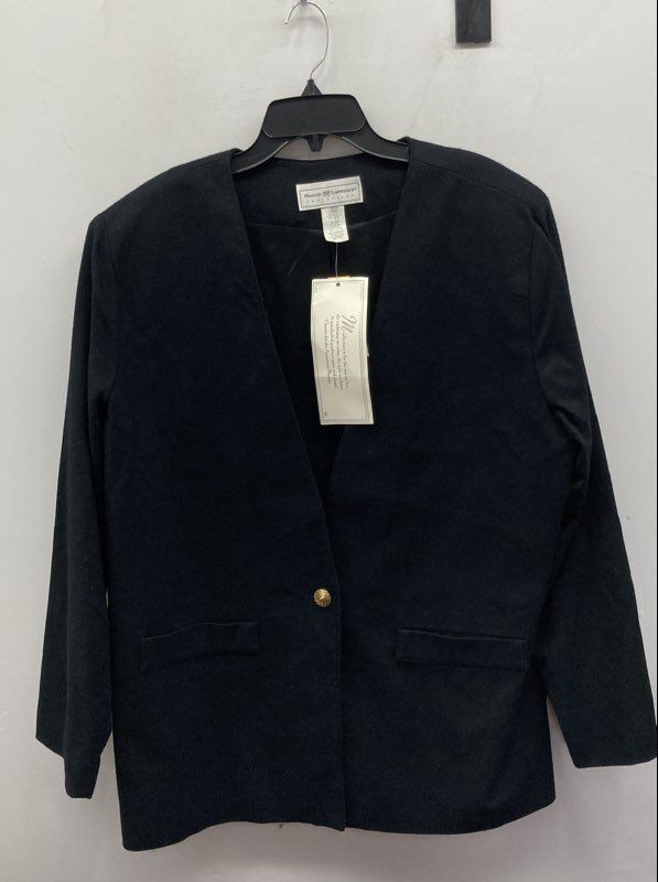 Vintage 80s Maggie Lawrence Women’s Black Wool Blend Plus Blazer NWT Sz 18/20