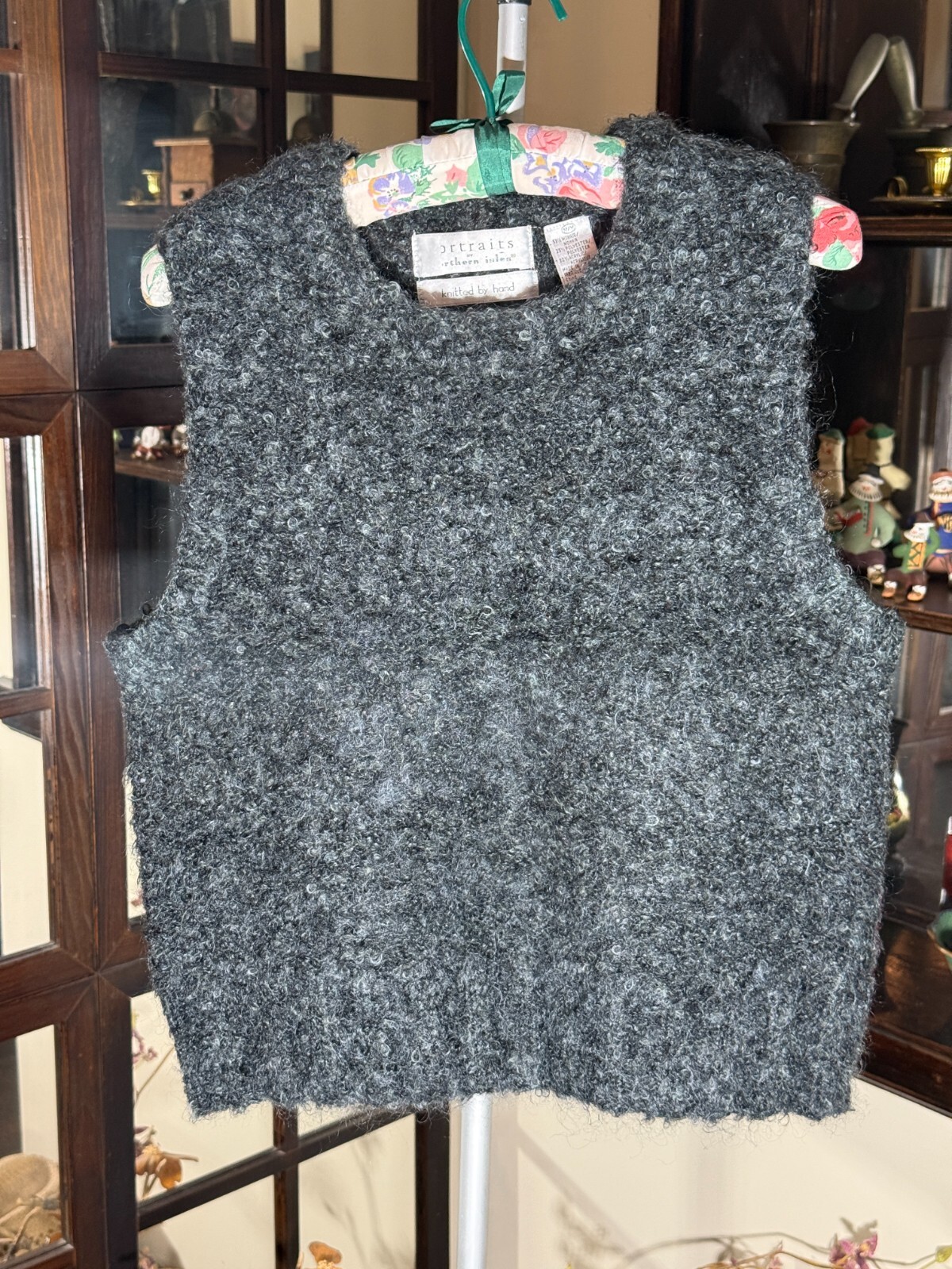 Vintage Portraits By Northern Isles Women Hand Made Mohair Blend Vest Size M/M