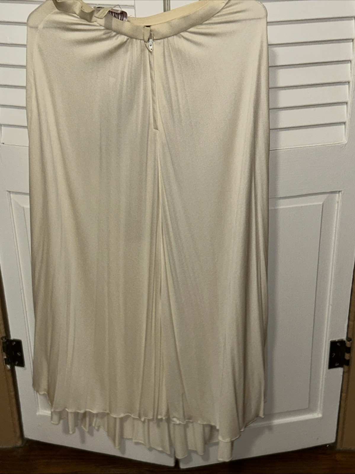 Holly’s Harp Vintage 1960’s Off White / Ivory Skirt – Pleated Full Length -Small