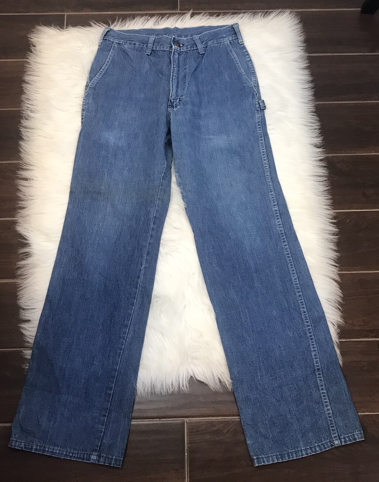 Vintage Oshkosh B’gosh Carpenter Jeans 28×30 Light Wash Baggie Wide Leg USA