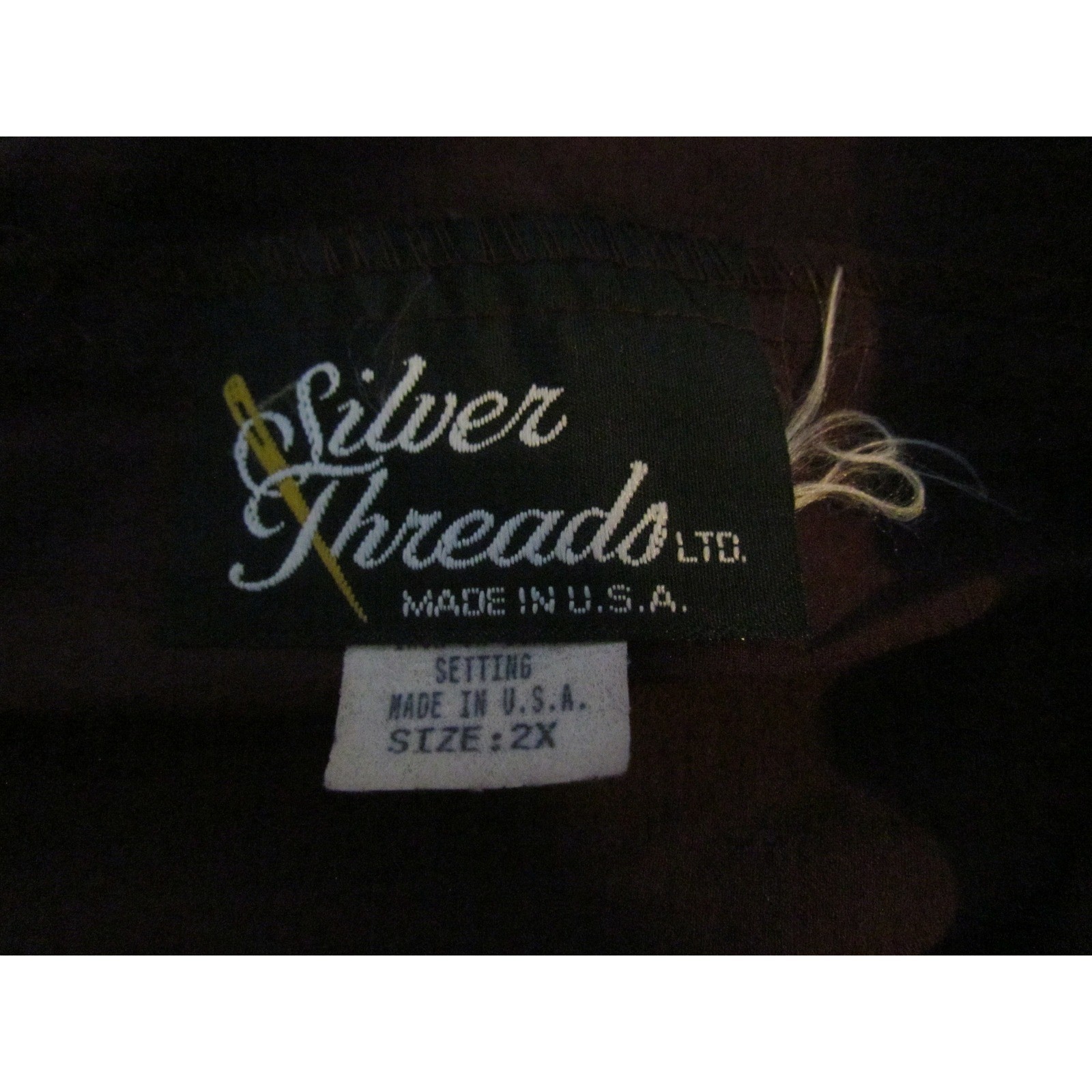 Silver Threads Ltd. Pants 2X Brown Vintage Elastic Waist Straight Leg USA