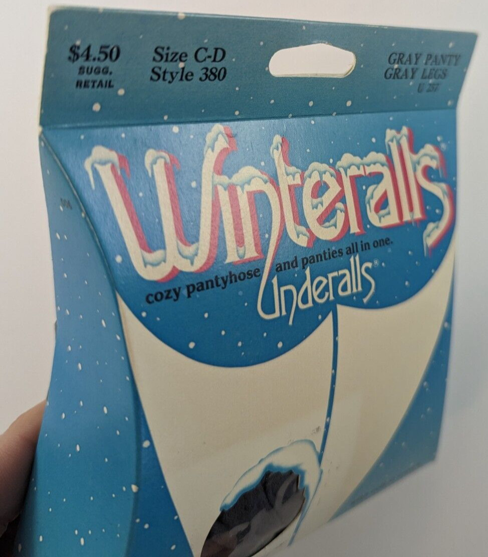 Vintage 1985 Winteralls Pantyhose Gray Size C-D Style 380 NOS