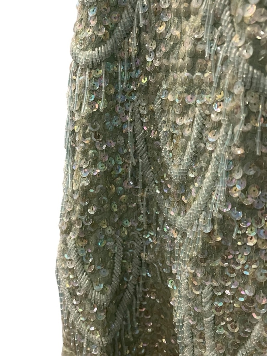 Vintage 60’s Alexander’s Wool Beaded Fringe Sequins Formal Top Size 40 Embroider