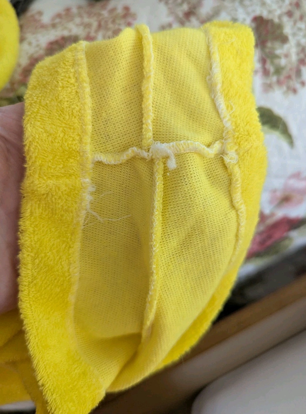 Vtg Rare 70s Y2k Sears Terrycloth Short Yellow Romper Tube top Bandeau XS-SM