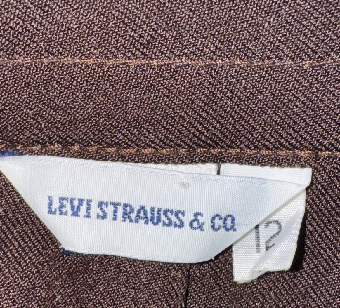 Vintage 1970s Levi’s Women’s Pantsuit chocolate brown polyester single button