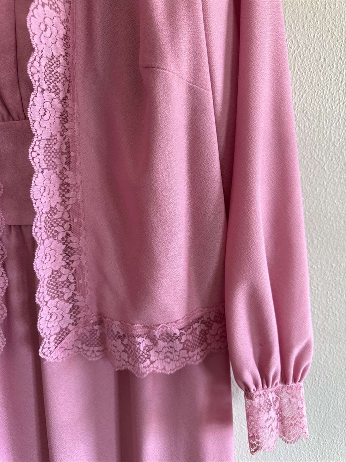 Vintage JC Penney Fashions Pink Dress With Cardigan Size 14.5 Women’s 1970s