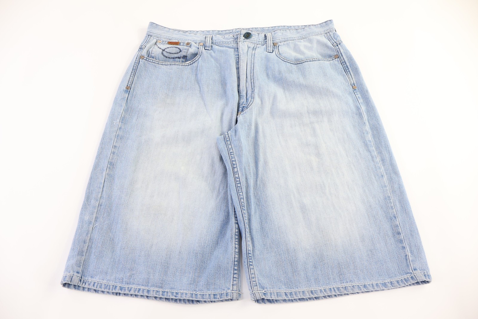 Enyce Light Wash Denim Shorts