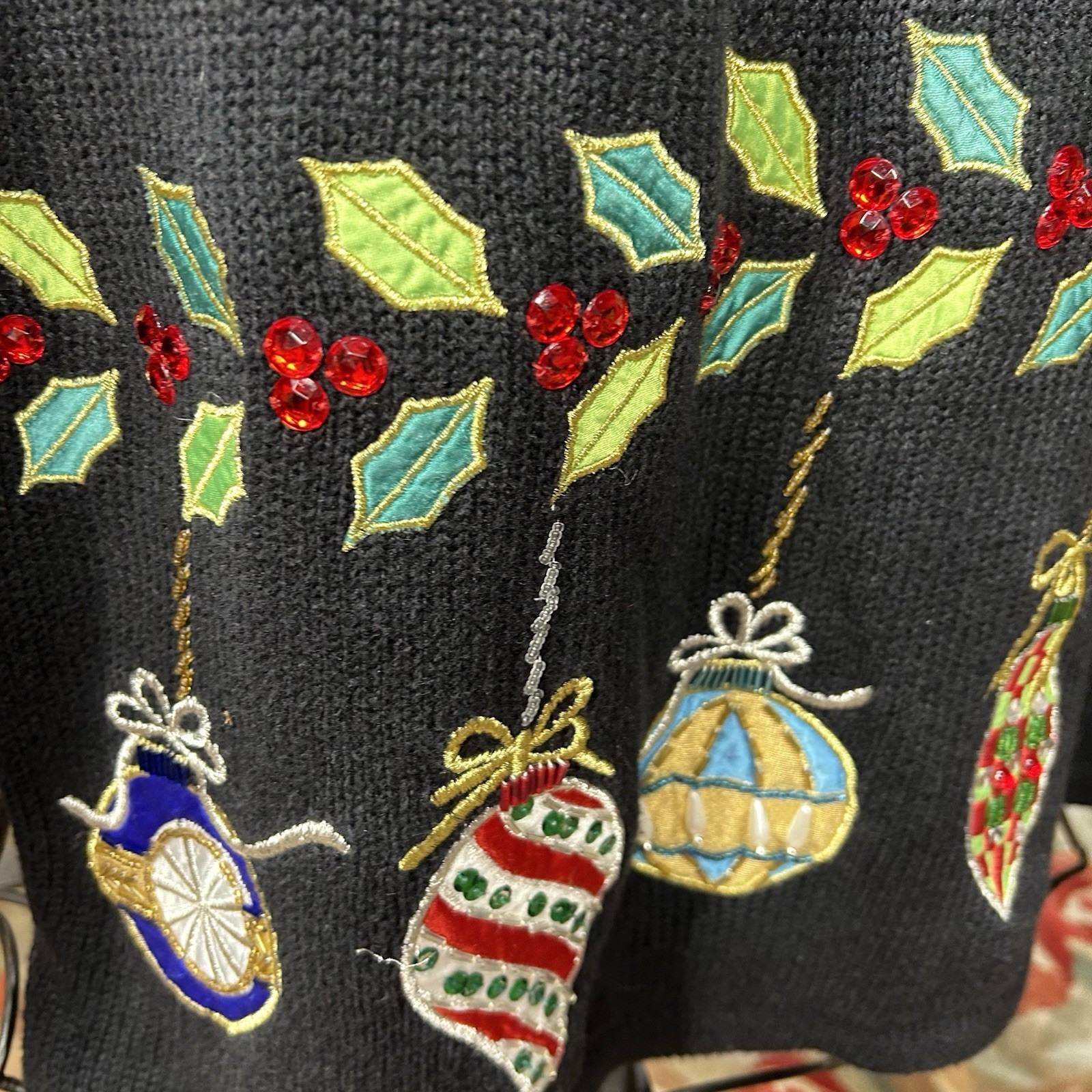 VTG 80s Work In Progress Christmas Characters Sweater: Size MEDIUM (8/10)