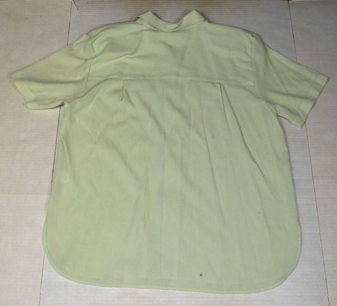 VTG Shirt Christopher & Banks Size L 80s Retro MCM Avocado Check Shoulder Pads