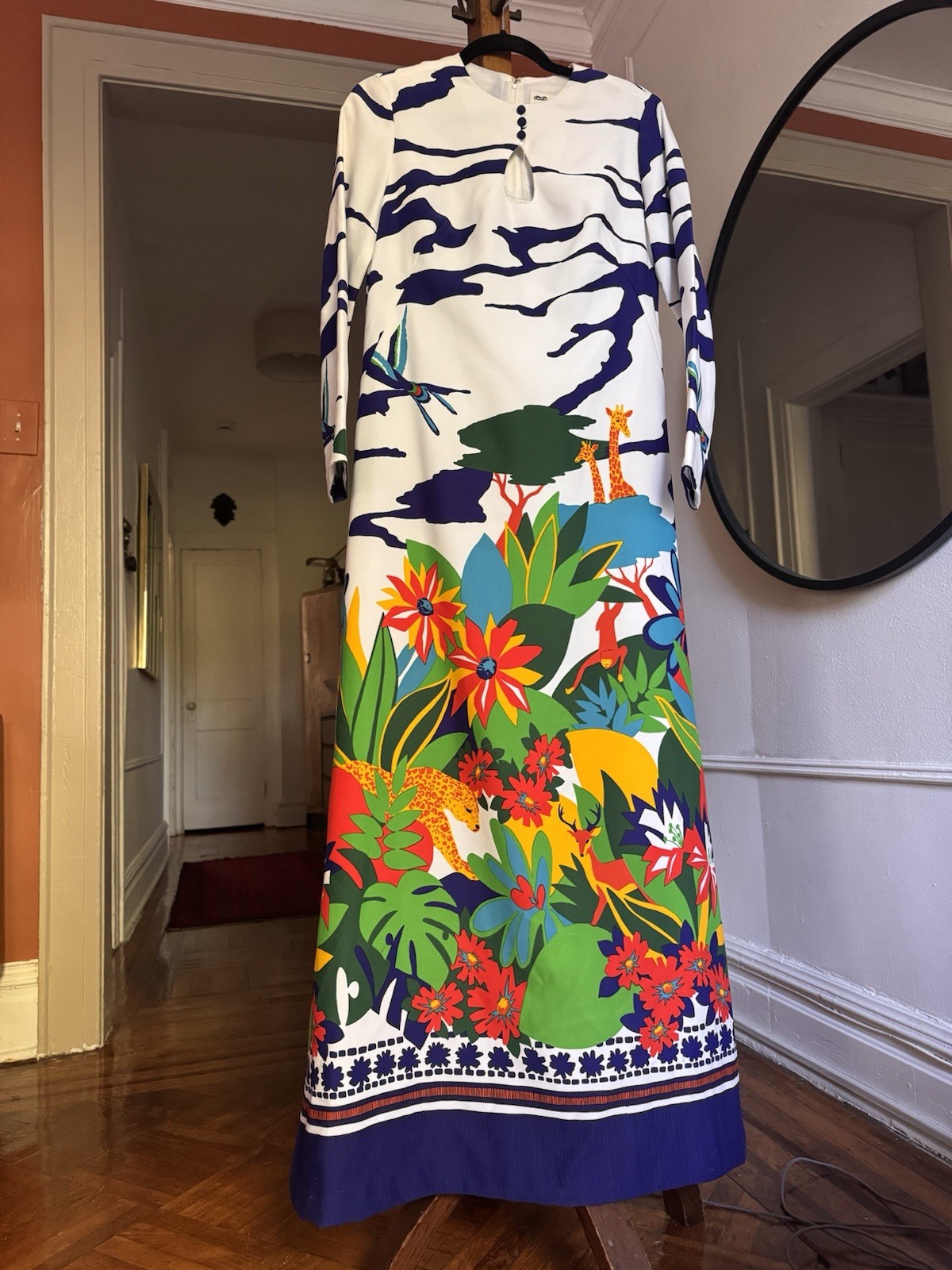 NWT TORI RICHARD 70s Jungle Maxi Dress Vintage