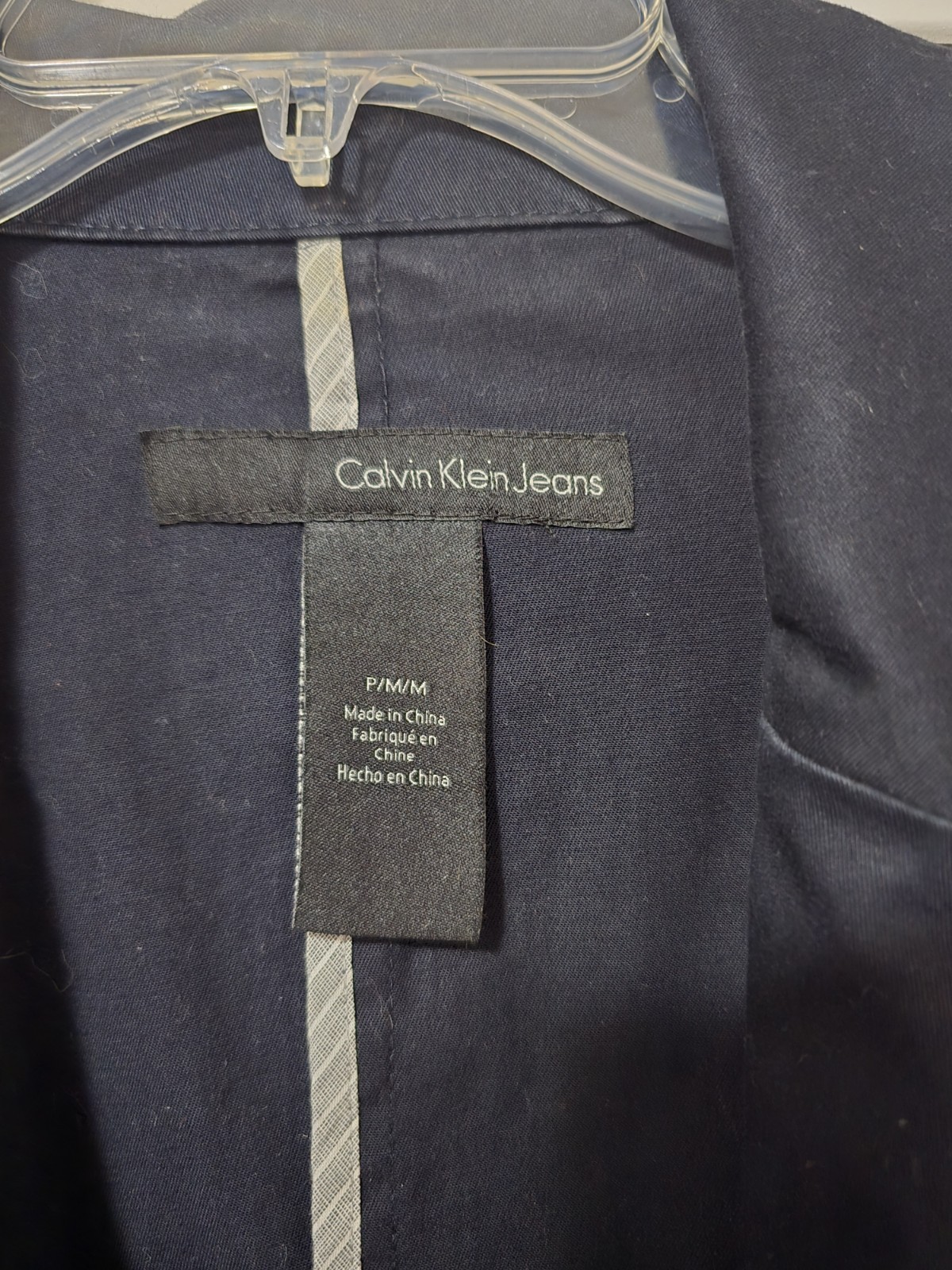 Calvin Klein Women’s Vintage Navy Cotton Blazer Size P/M