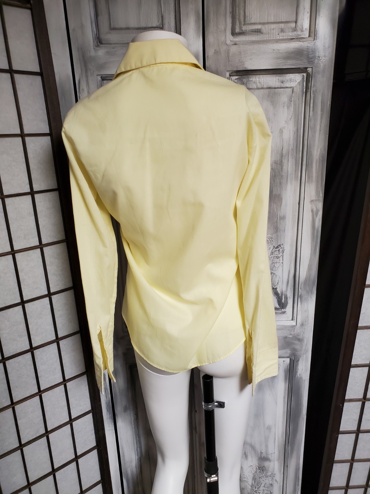 S Vtg 60s 1970s dagger Collar Lightweight Langtry LTD Top Blouse Mod Gogo Boho