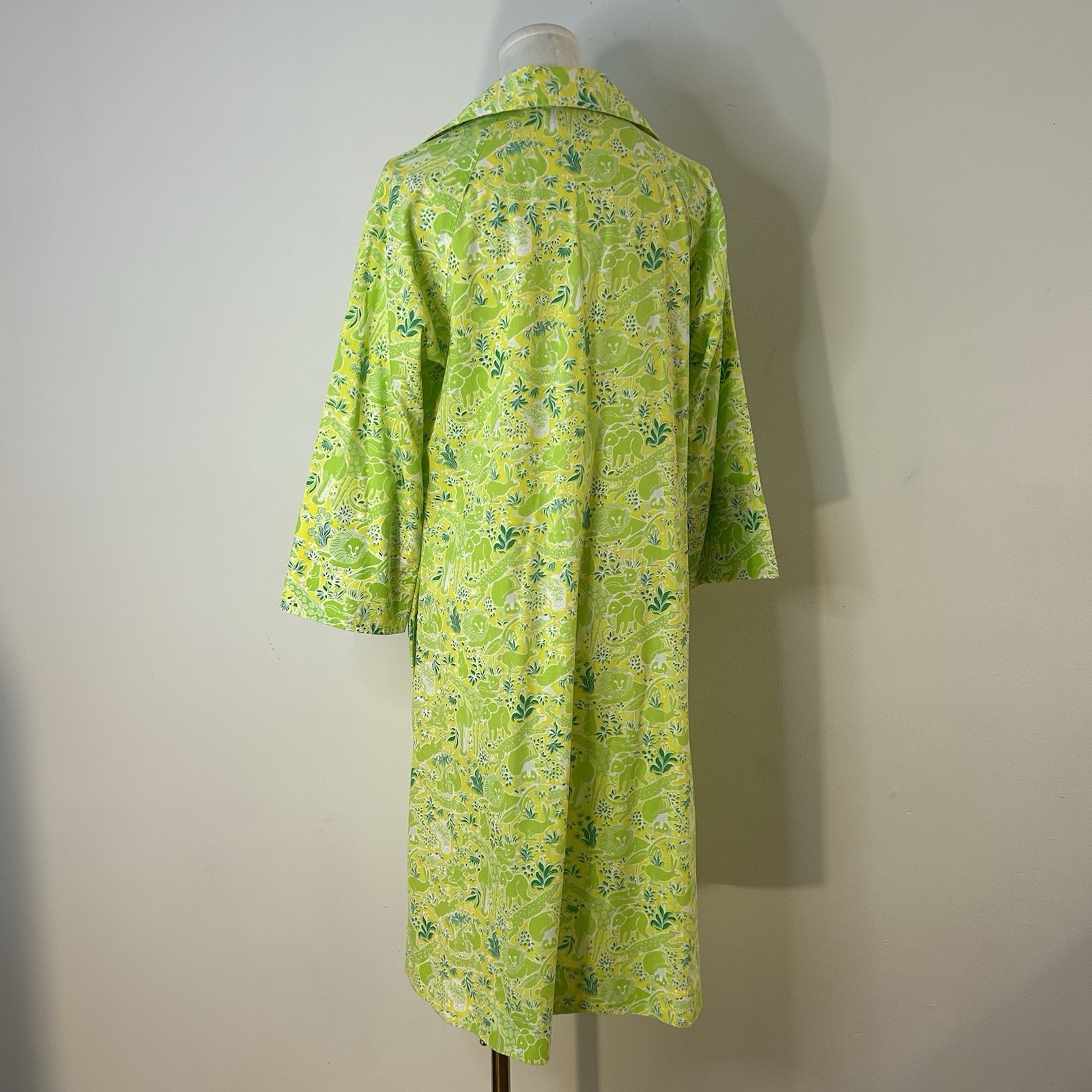 60s 70s Novelty Print Jungle Animal Dress Retro True Vintage 38 Inch Bust