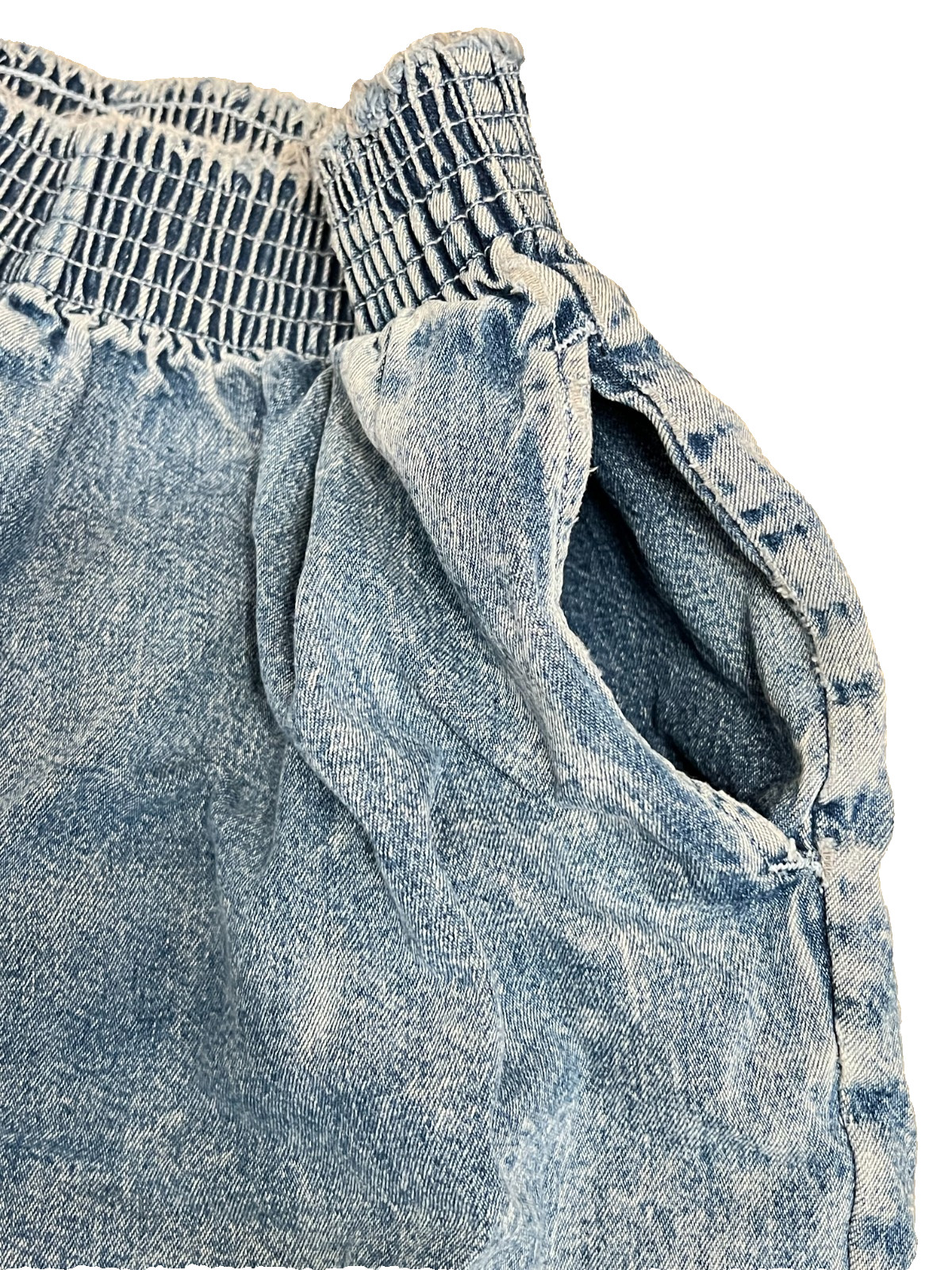 Vtg OshKosh High Waist Jeans Women’s M Blue Paper Bag Stretch Acid Wash USA Made