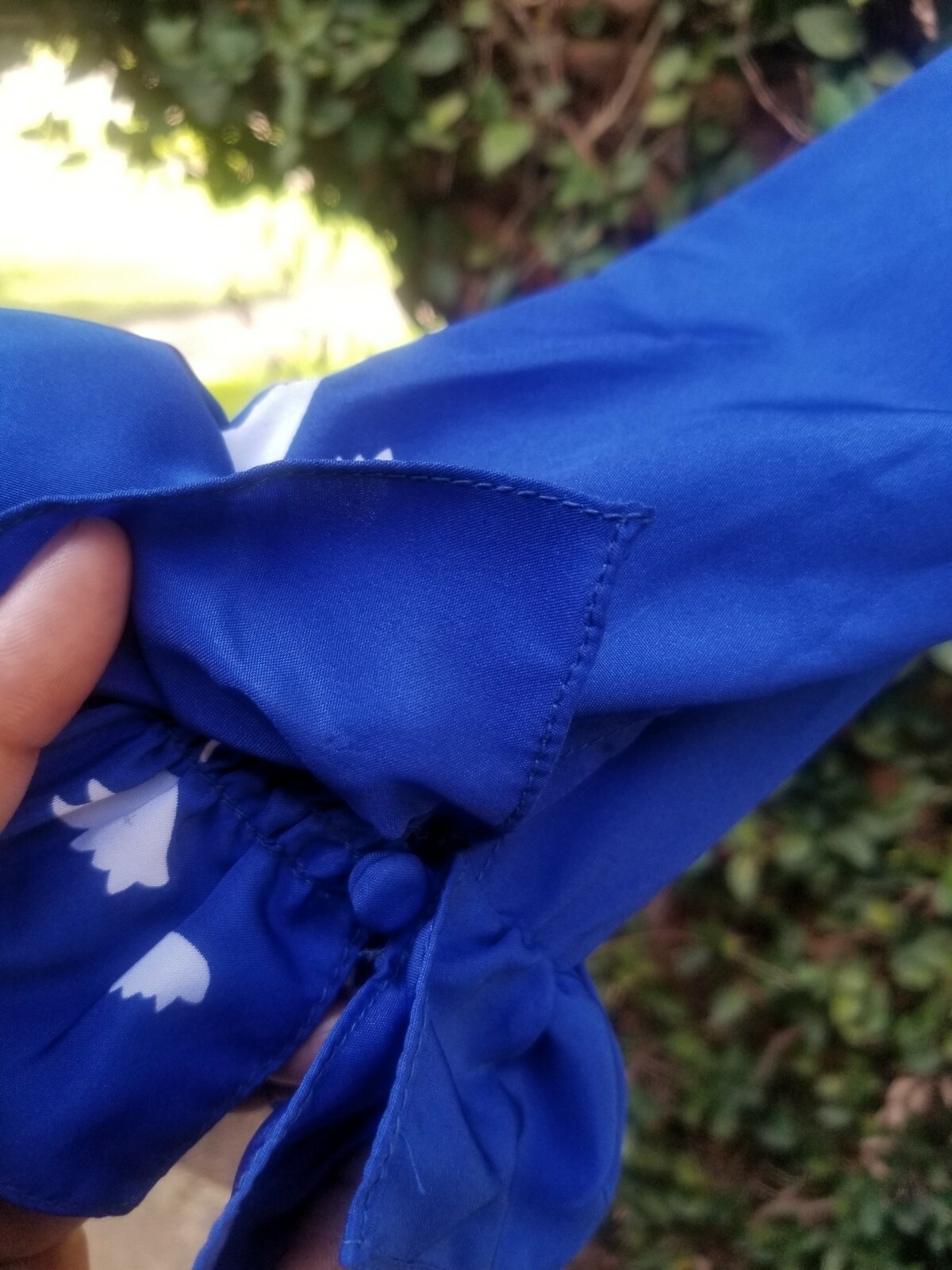 FLORA KUNG Designer 80s vintage royal blue/ white floral printed dress Size 14