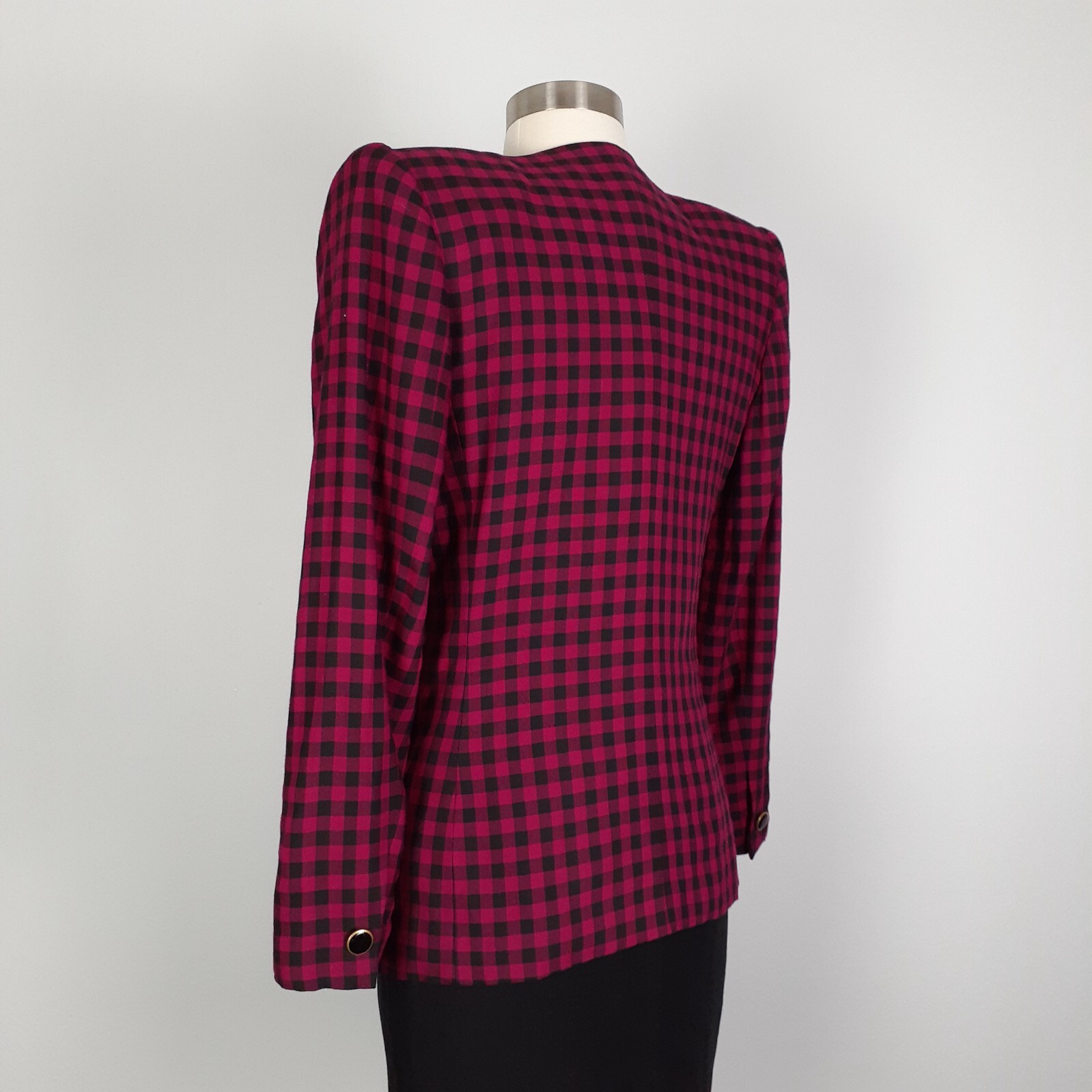 90’s Vintage Bold Gingham Blazer by Stirling Cooper Women’s Suit Jacket Size 4