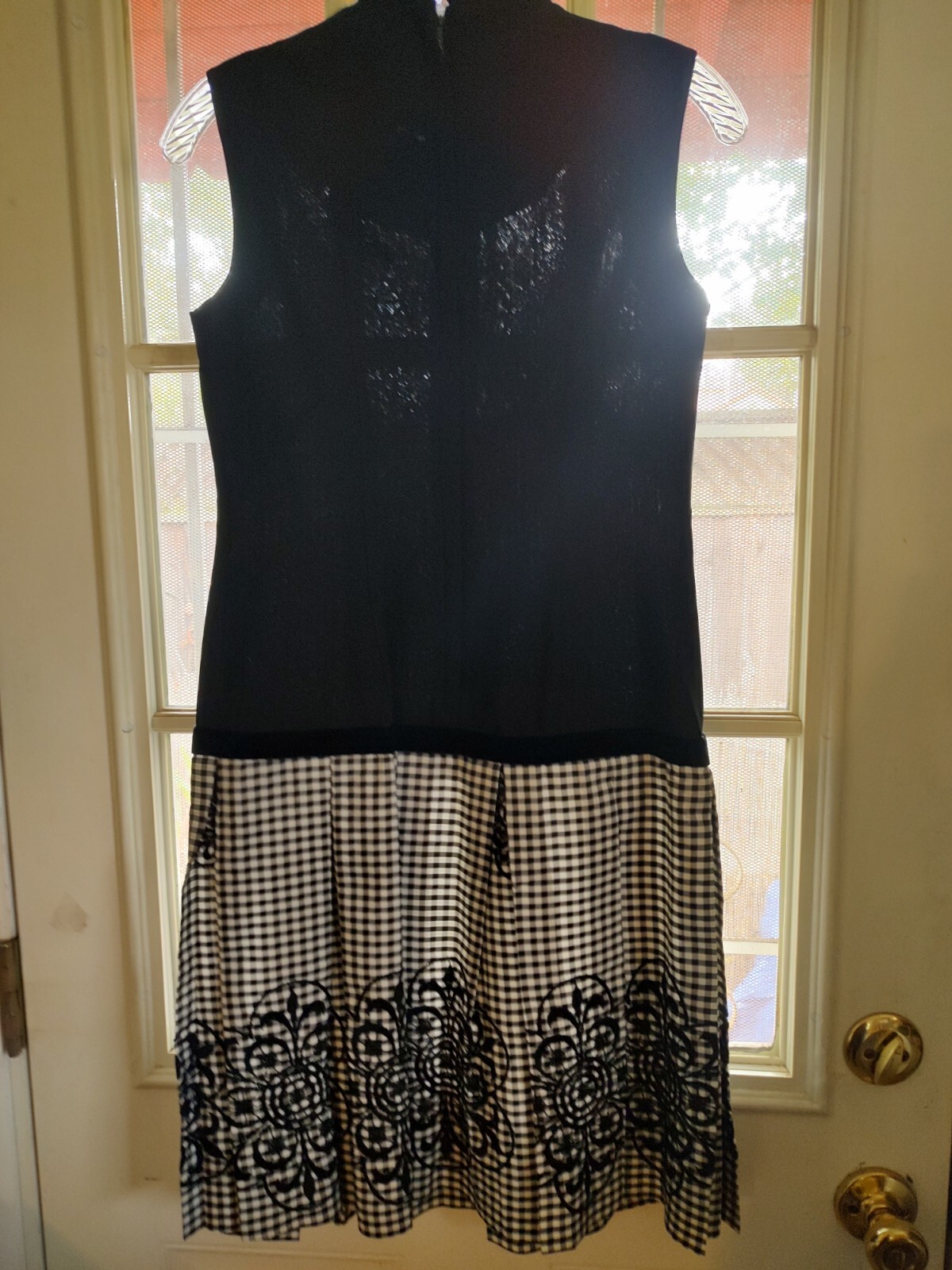 Vintage Bobbie Brooks Taffeta 60’s Sz 7, Checked Black And White Skirt, petite.