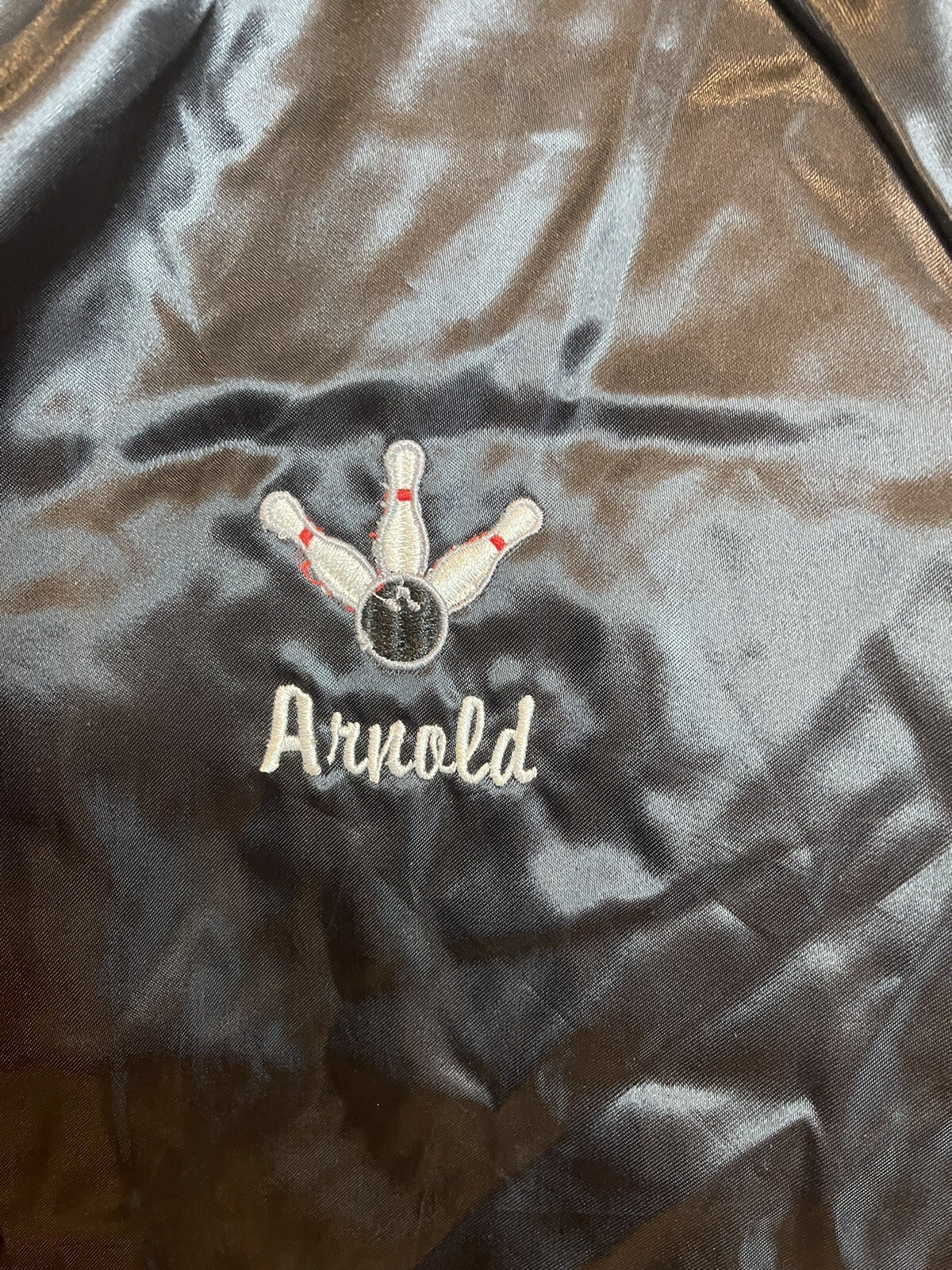 Vintage 80’s Alice Bowling Association 275, 750 Club Satin Jacket Adult XL USA