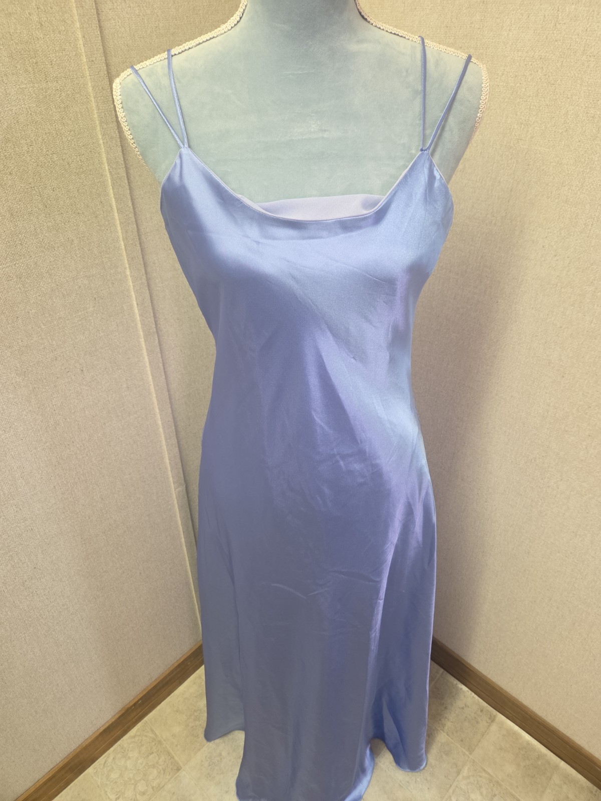 Teeze Me Y2K Slip Dress 11/12 Blue Spaghetti strap Dbl Layered