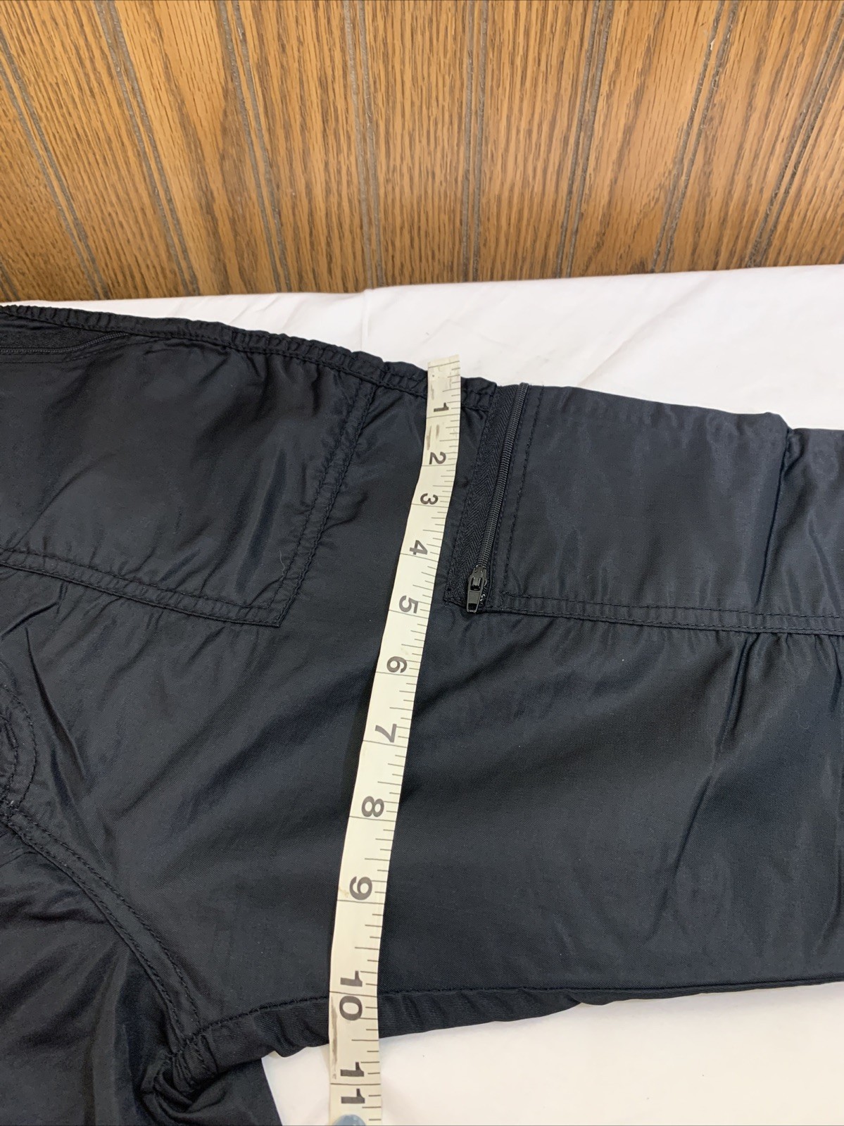 Iconic 80’s Black Parachute Pants Nylon Cargo 6 Pockets Zip Leg Size 7-8