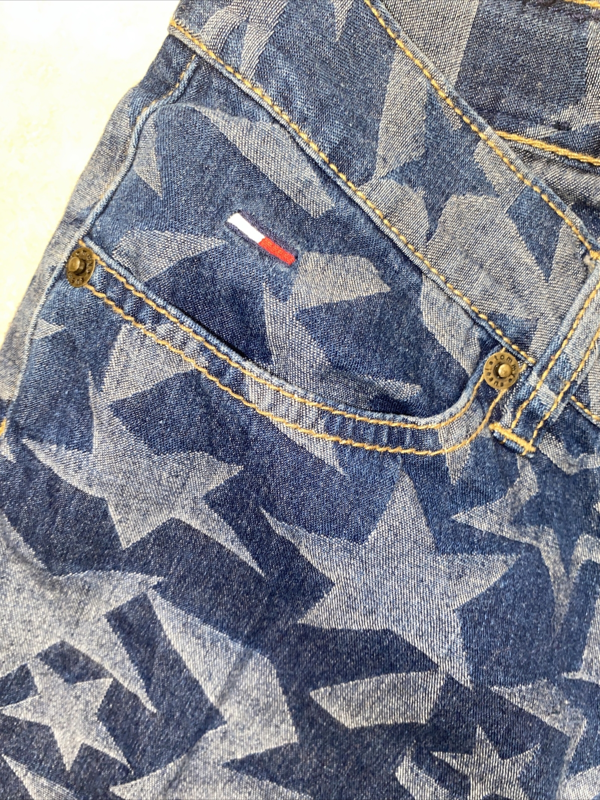 Vintage Y2K Tommy Jeans Hilfiger PATRIOTIC STARS Flare jeans Women size 5