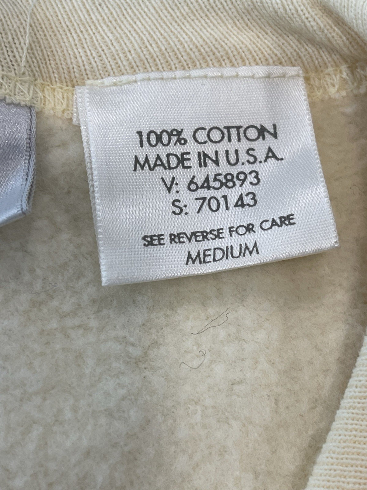 Nordstrom Vintage 1990s All Cotton Ladies Quilted Soft Yellow V-Neck Sweater Med