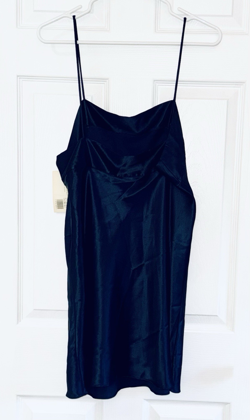 VTG 1989 Calvin Klein Satin Peignoir Set NWT Navy Robe/Nightgown OS/L Deadstock