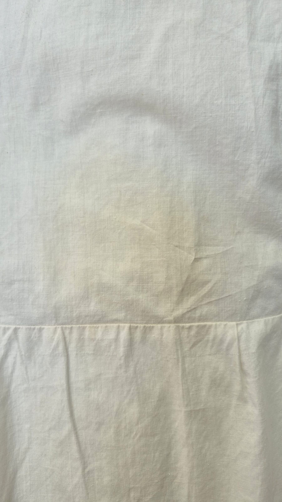 ANTIQUE VICTORIAN WHITE COTTON PETTICOAT SKIRT W/ CROCHET LACE – Waist 24″