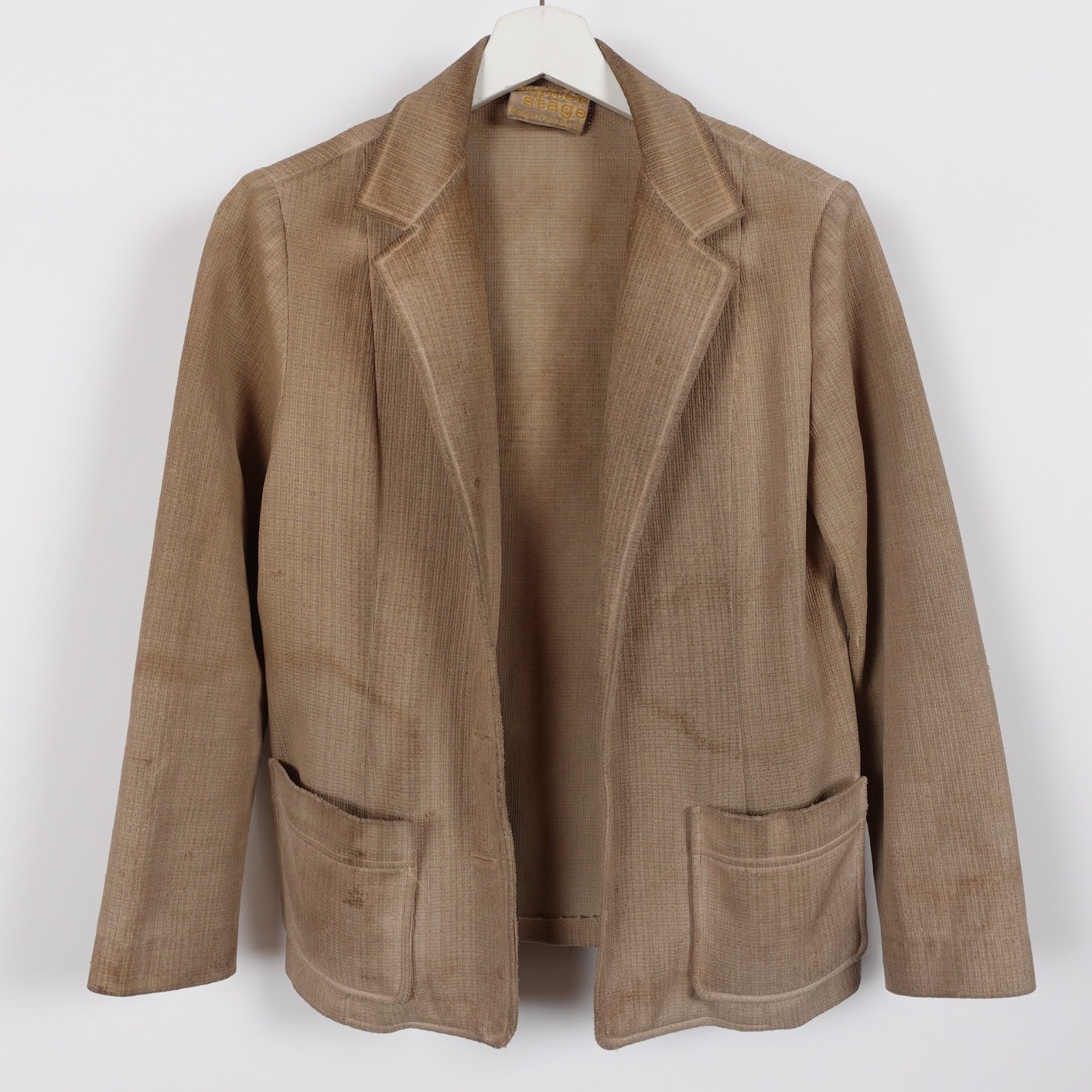 Vintage 60s Women’s Wool Center Stage Cropped Wool Jacket Distressed VTG USA