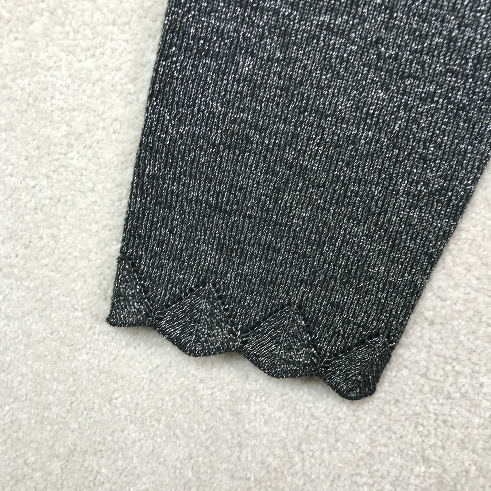 Vintage Sweater Womens XL Black Silver Shimmery N Touch New Old Stock Preppy 90s