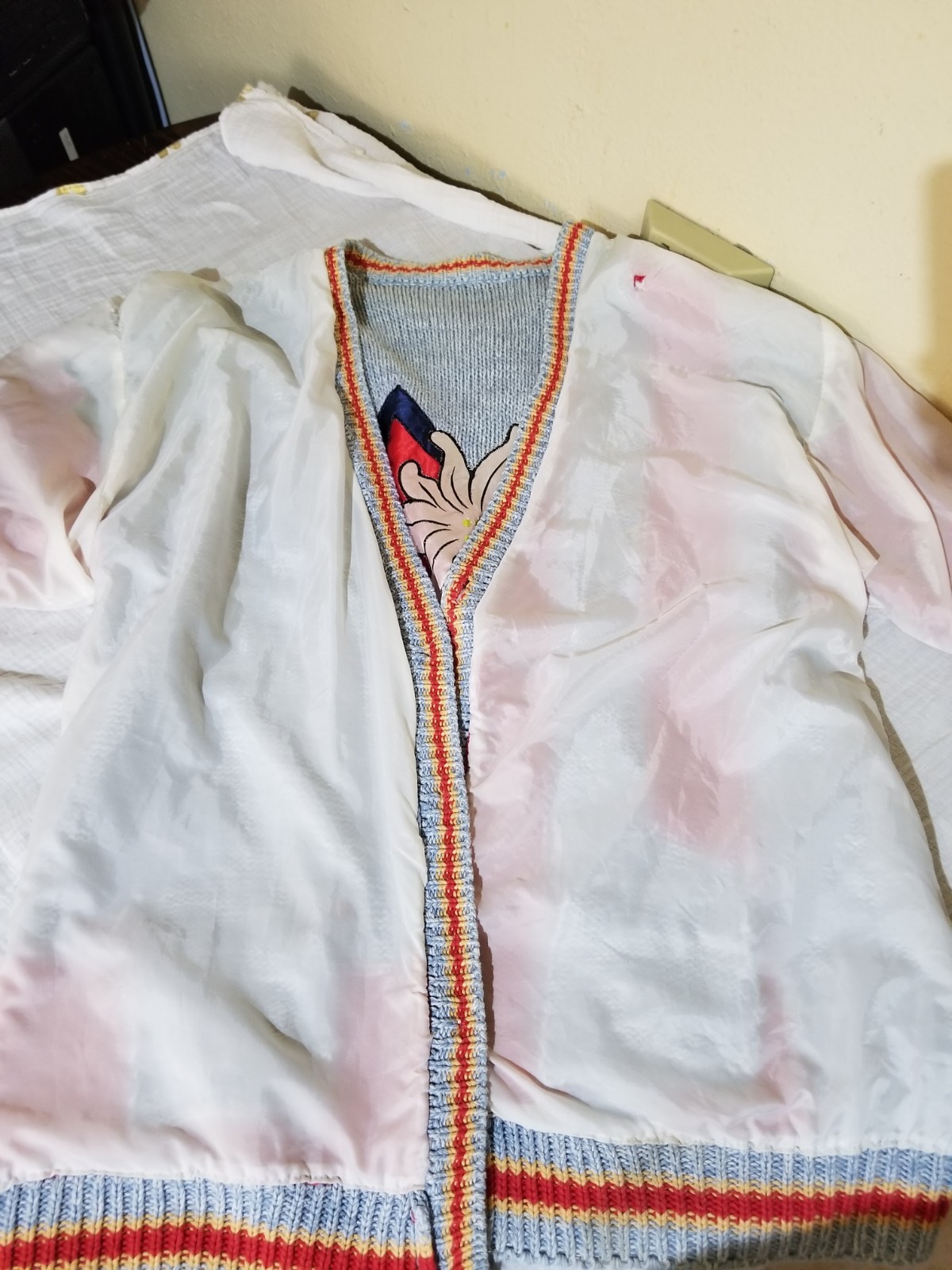 Vintage Absolutely NO! JEANS Knit Cardigan (As-Is / With Damage)