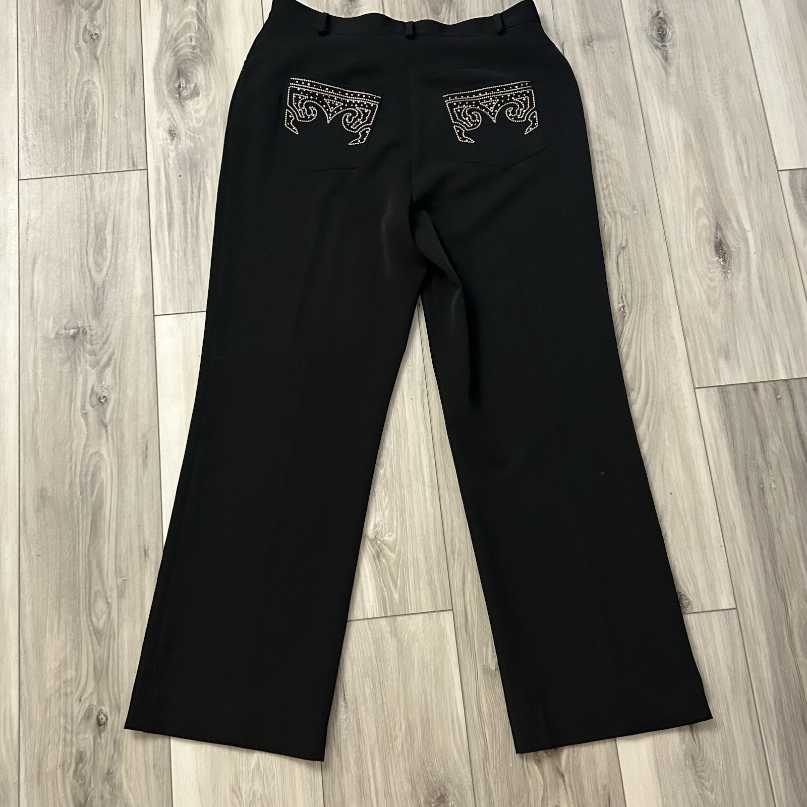 Vintage Joseph Ribkoff Pant Embelished Trouser Union Made Studded Rhinestone 12