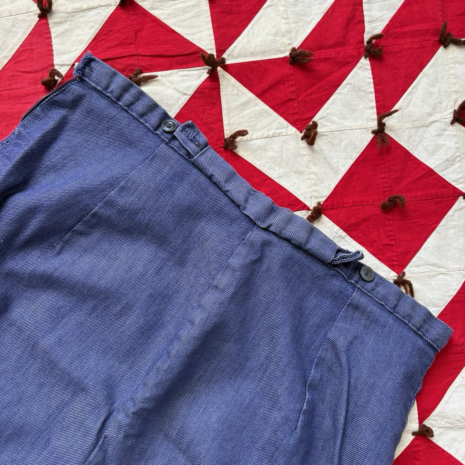 Vintage 1960s 70s Polyester Side Zip Pants Women’s BROKEN ZIPPER